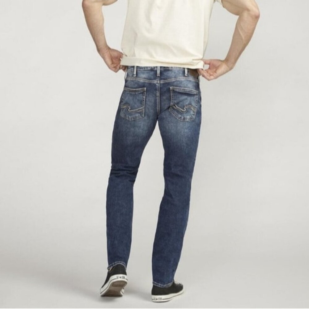 Silver Jeans Konrad Slim Leg Stretch Dark Wash Jeans Mens Size 32x32 Western